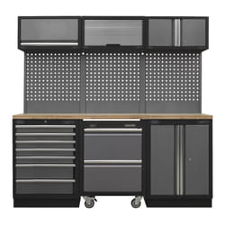Sealey Superline PRO&reg; Storage System with Pressed Wood Worktop 2.04m APMSSTACK12W