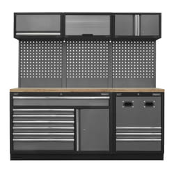 Sealey Superline PRO&reg; Modular Storage System Combo with Pressed Wood Worktop APMSSTACK14W