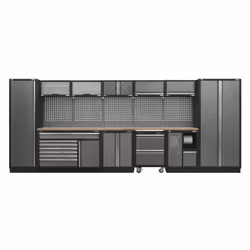 Sealey Superline PRO® Storage System with Pressed Wood Worktop 4.9m APMSSTACK15W