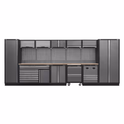 Sealey Superline PRO® Storage System with Pressed Wood Worktop 4.9m APMSSTACK16W
