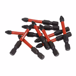 Sealey Premier Pozi Impact Power Tool Bits #2 x 50mm 10pc AK8275