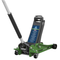 Sealey 3000LEHV Trolley Jack 3tonne Low Entry Rocket Lift - Hi-Vis Green