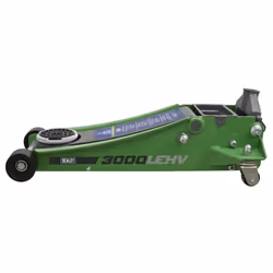 Sealey 3000LEHV Trolley Jack 3tonne Low Entry Rocket Lift - Hi-Vis Green