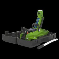 Trolley Jack 2 Tonne Hi-Vis Short Chassis with Storage Case