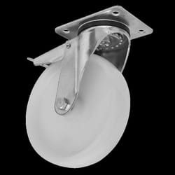 Heavy-Duty Nylon Castor Wheel Swivel with Total Lock &#216;125mm - Trade