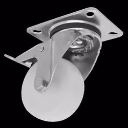 Heavy-Duty Nylon Castor Wheel Swivel with Total Lock &#216;80mm - Trade
