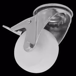 Heavy-Duty Nylon Castor Wheel Bolt Hole with Total Lock &#216;80mm - Trade