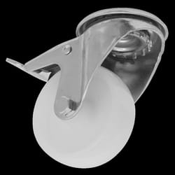 Heavy-Duty Nylon Castor Wheel Bolt Hole with Total Lock &#216;80mm - Trade
