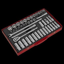 Socket Set 46pc 1/2&quot;Sq Drive 6pt WallDrive&#174; - Metric