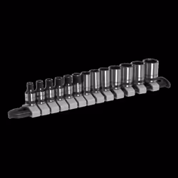 Socket Set 13pc 1/4"Sq Drive Metric - Black Series