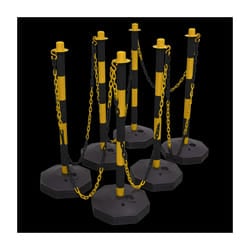 Black/Yellow Post & Chain Kit 25m