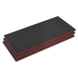 Sealey Easy Peel Shadow Foam&reg; 1200 x 550 x 30mm, Red/Black - Pack of 3 SFPK30R
