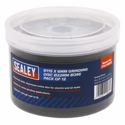 Sealey 115 x 6mm Grinding Disc 22mm Bore - Pack of 12 PTC115G12