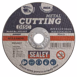 Sealey 75 x 1.2mm Cutting Disc 10mm Bore - Pack of 100 PTC/3CT100 - Additional view 6