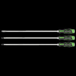 Extra-Long Hammer-Thru Screwdriver Set Hi-Vis Green 450mm 3pc