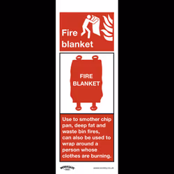 Safe Conditions Safety Sign - Fire Blanket - Rigid Plastic - Pack of 10