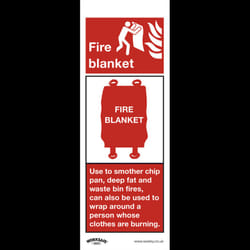 Safe Conditions Safety Sign - Fire Blanket - Rigid Plastic - Pack of 10
