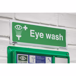Safe Conditions Safety Sign - Eye Wash - Self-Adhesive Vinyl - Pack of 10