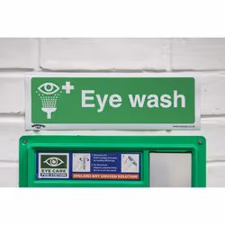 Safe Conditions Safety Sign - Eye Wash - Self-Adhesive Vinyl - Pack of 10