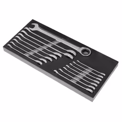 Combination Ratchet Spanner Set 15pc Metric