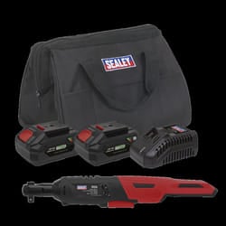 Cordless Ratchet Wrench 3/8&quot;Sq Drive Kit 20V 4Ah SV20 Series - 2 Batteries