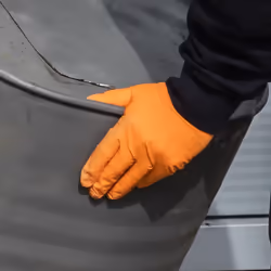 Sealey Orange Diamond Grip Extra-Thick Nitrile Powder-Free Gloves X-Large - Pack of 50 SSP56XL