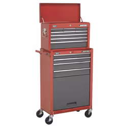 Sealey American PRO&reg; Topchest & Rollcab Combination 13 Drawer - Red/Grey AP22513BB