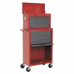 Sealey American PRO&reg; Topchest & Rollcab Combination 13 Drawer - Red/Grey AP22513BB
