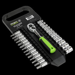Socket & Socket Bit Set 27pc 1/4&quot;Sq Drive WallDrive&#174; Metric