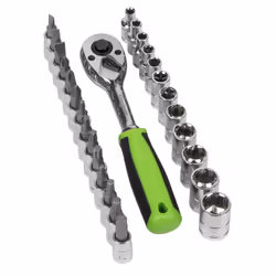 Socket & Socket Bit Set 27pc 1/4&quot;Sq Drive WallDrive&#174; Metric