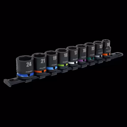 Impact Socket Set 9pc 1/2"Sq Drive Metric