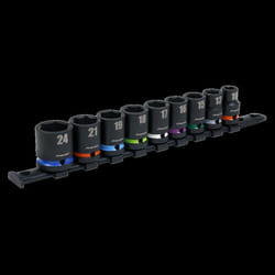 Impact Socket Set 9pc 1/2&quot;Sq Drive Metric