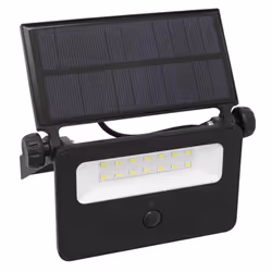 Extra-Slim Solar Floodlight with Wall Bracket 16W SMD LED - LED16S, Black