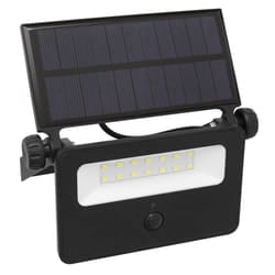 Extra-Slim Solar Floodlight with Wall Bracket 16W SMD LED - LED16S, Black