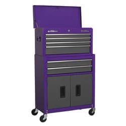 Sealey American PRO&reg; Topchest & Rollcab Combination 6 Drawer - Purple/Grey AP2200BBCP