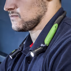 SMD LED Rechargeable Neck Torch 320 Lumen - NT320LED, Black/Green - Additional view 4