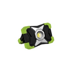 COB LED Portable Floodlight, 15W and Power Bank - LED1500PB, Black/Green