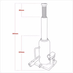 Sealey Vking Bottle Jack 10 Tonne PBJ10S