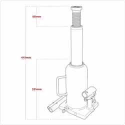 Sealey Viking Bottle Jack 12 Tonne PBJ12S