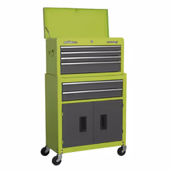Sealey American PRO® Topchest & Rollcab Combination 6 Drawer - Green/Grey AP2200BBHV