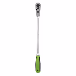 Siegen Extra-Long Flexi-Head Ratchet Wrench 1/4" Sq Drive - Flip Reverse 90 Pivot Head - S01257