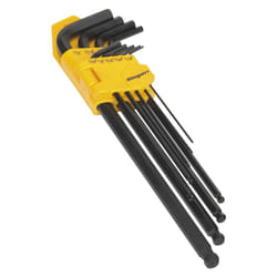 Sealey Siegen Imperial Extra-Long Ball-End Hex Key Set 9pc S01099