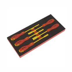 Insulated Nut Driver Set 5pc with Tool Tray - VDE Approved