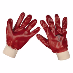 General-Purpose PVC Gloves Knitted Wrist (X-Large), Pack of 12 Pairs - 9106XL/12