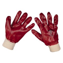 General-Purpose PVC Gloves Knitted Wrist (X-Large), Pack of 12 Pairs - 9106XL/12