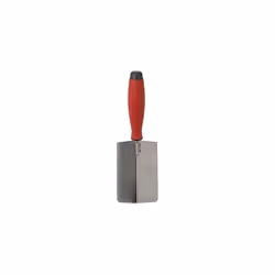 120 x 60mm Stainless Steel External Corner Trowel, Rubber Handle - T1803