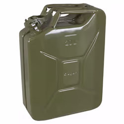 SEALEY JERRY CAN FUEL 20 LITRE 20L METAL PETROL DIESEL 20L ARMY CONTAINER JCY20G