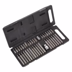 Sealey Siegen TRX-Star/Hex/Spline Bit Set 3/8" & 1/2"Sq Drive 40pc S0982