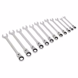 Sealey Siegen Flexi-Head Ratchet Combination Spanner Set 12pc S0635