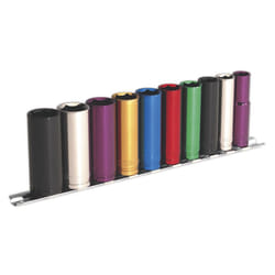 Sealey Deep Socket Set Premier Multi Coloured 3/8" Sq Drive 10pc AK285D